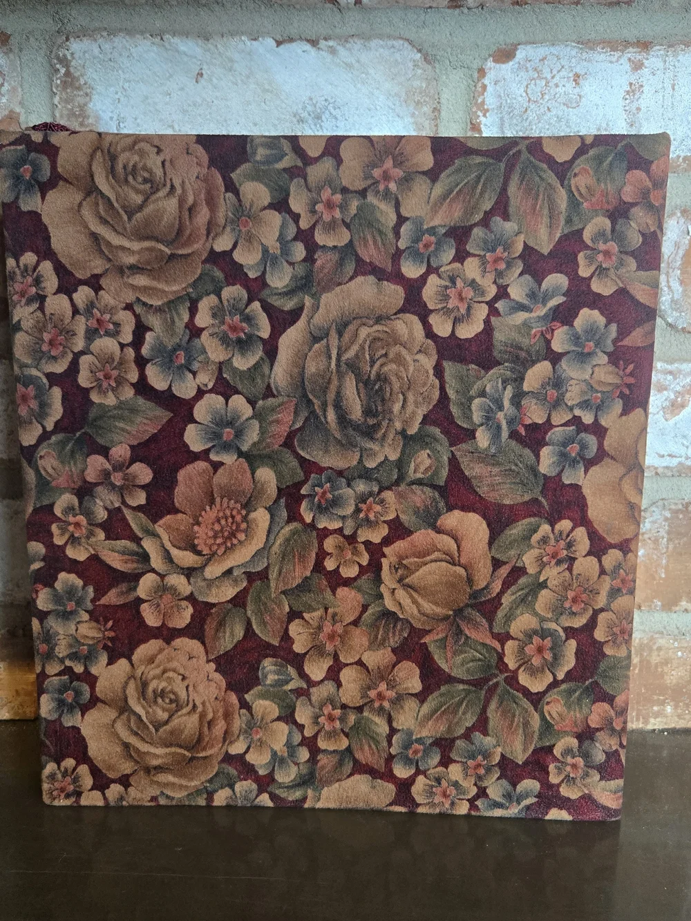 Vintage Holson Floral Tapestry 3-Ring Photo Album Memory Box r-grmm